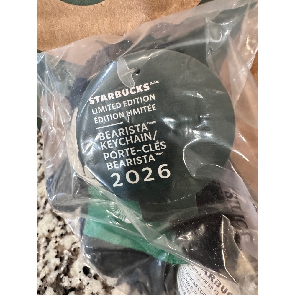 Starbucks 2026 Limited Edition Bearista Keychain Black Cat Halloween Plush NWT - Picture 4 of 4